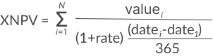 XNPV function