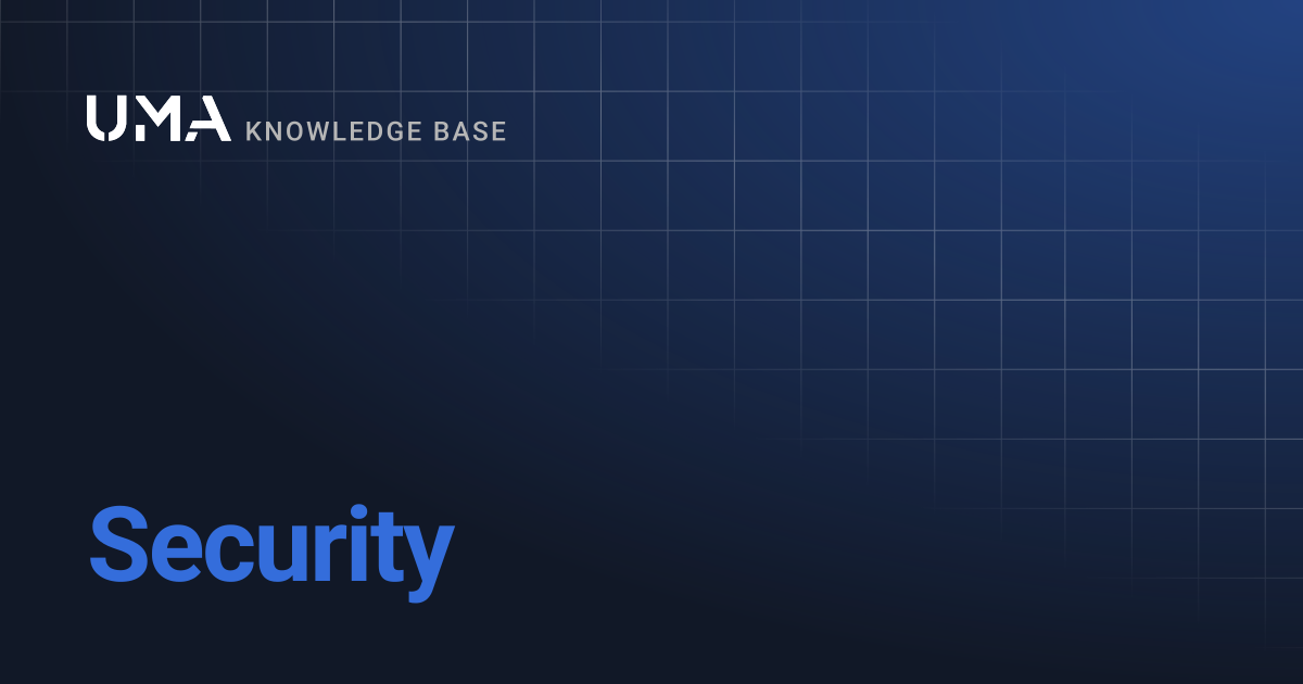 Security | UMA Knowledgebase