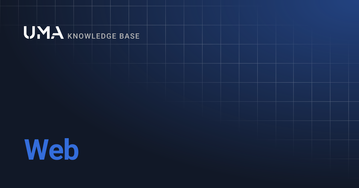 Web | UMA Knowledgebase