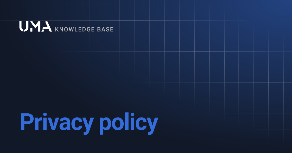 Privacy policy | UMA Knowledgebase