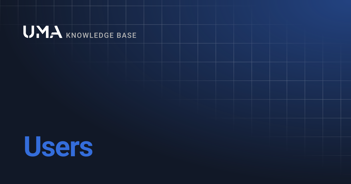 Users | UMA Knowledgebase